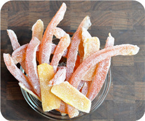 candied ginger strips