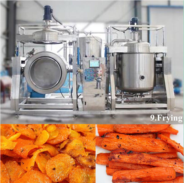 carrot chips vacuum frying